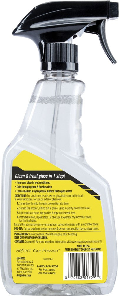 Meguiar's® Ultimate Glass Cleaner & Water Repellent-FR G240416F, 16 oz, 6 Bottle/Case