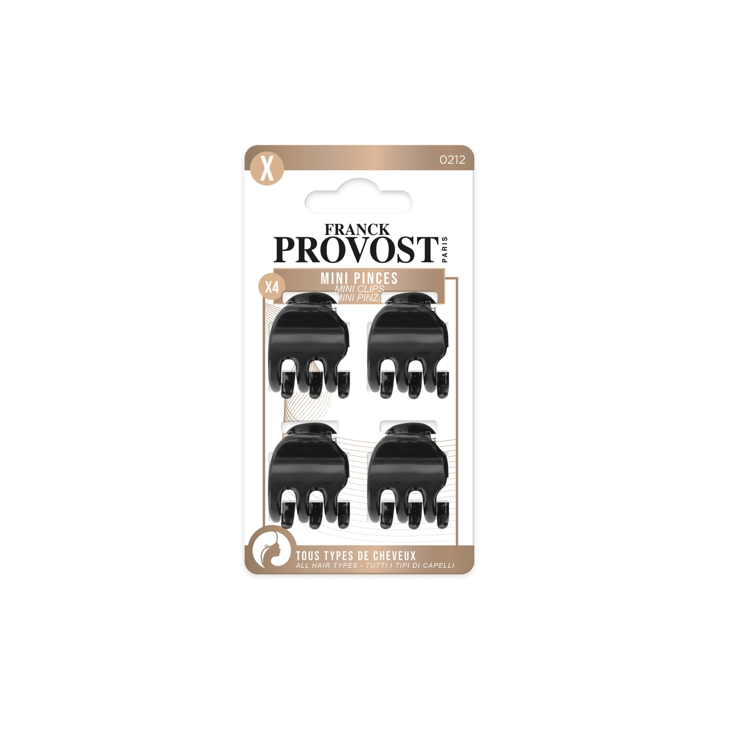 FRANCK PROVOST Pinces à Cheveux - Lot de 4 pièces