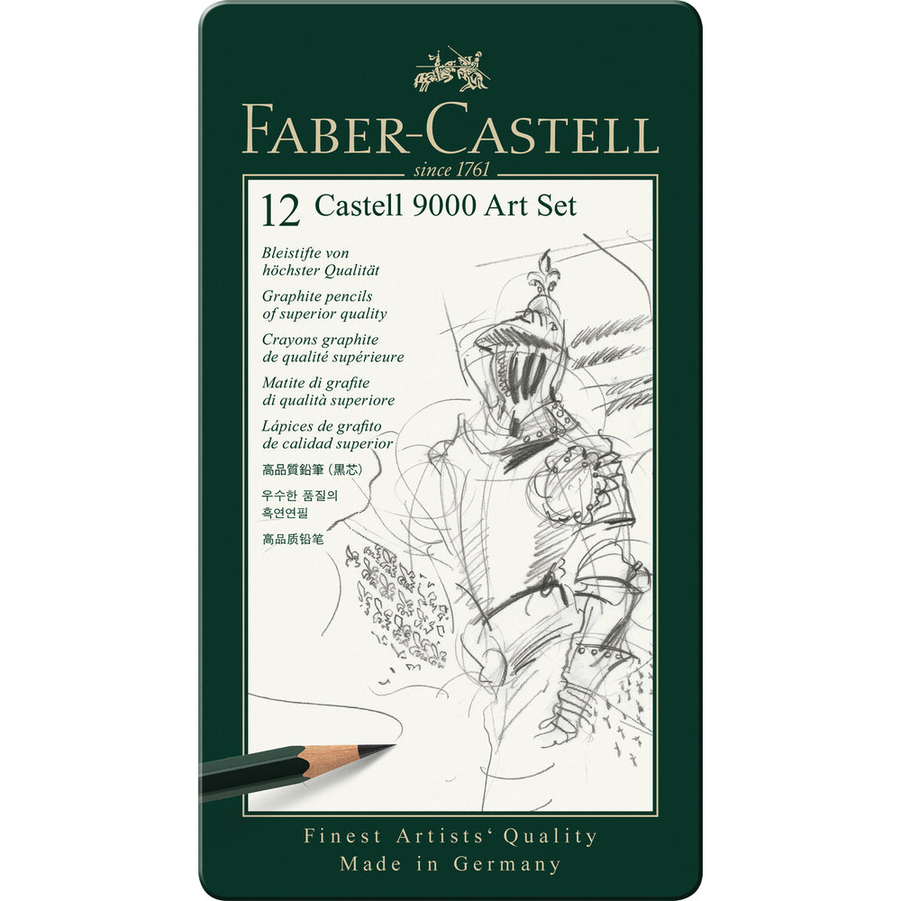Faber-Castell Set de crayons graphite Castell 9000 Art - mines 8B à 2H