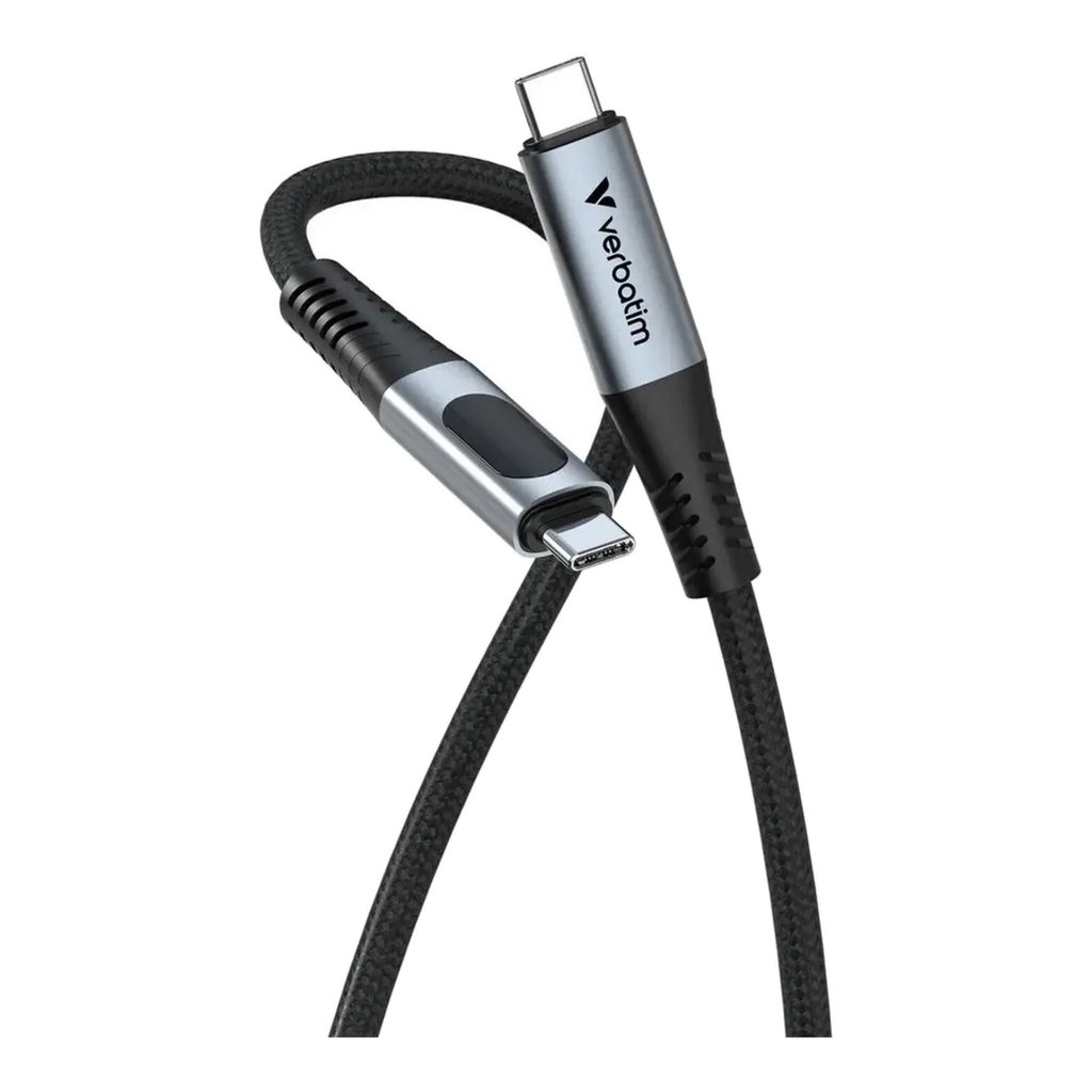 Verbatim Câble USB-C vers USB-C Synchronisation & Charge avec indicateur de puissance 100 W Noir
