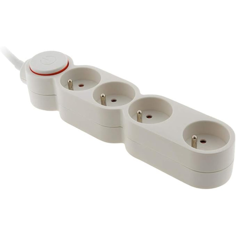 Bloc Home 4 prises 16A 2P+T câble 1,5m - Blanc - Zenitech