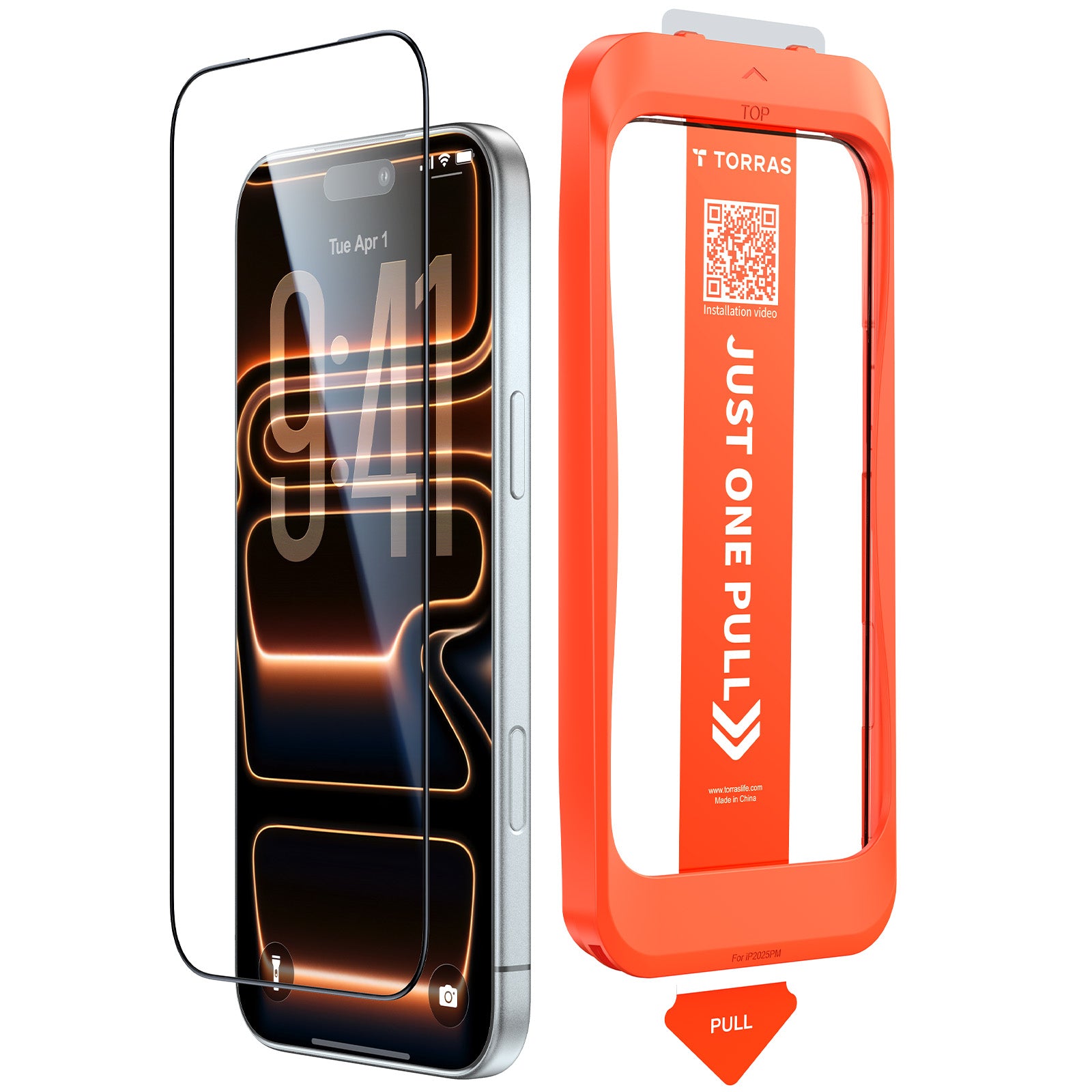 TORRAS Protection d’écran Install Master pour iPhone 17 Pro Max - Transparent