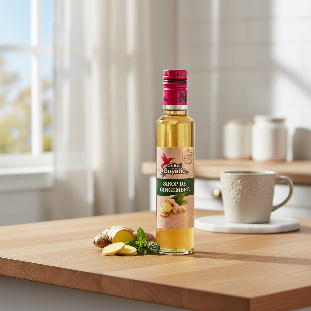DÉLICES DE GUYANE Sirop saveur gingembre - 25 cl