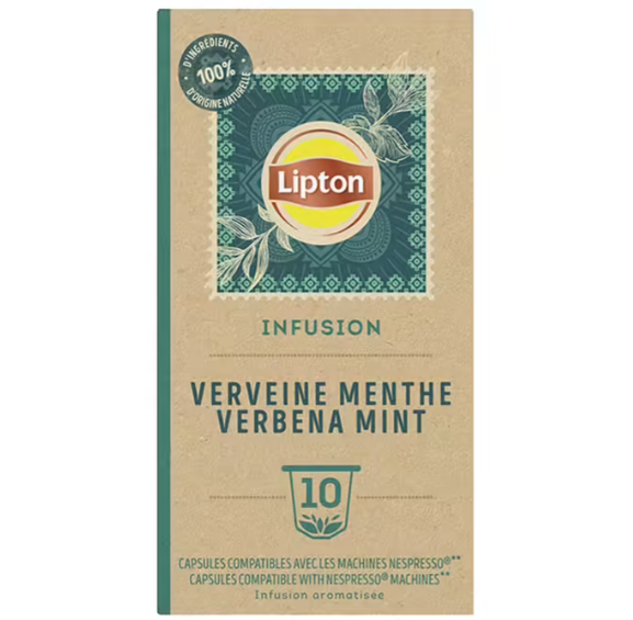 LIPTON Capsules Compatibles Nespresso Verveine menthe 10 capsules