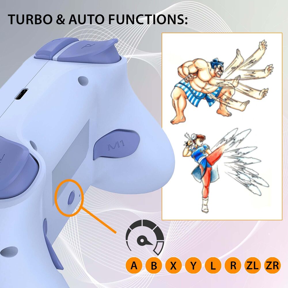 SUBSONIC Manette sans fil avec LED pour Switch et Switch Lite, Bleu