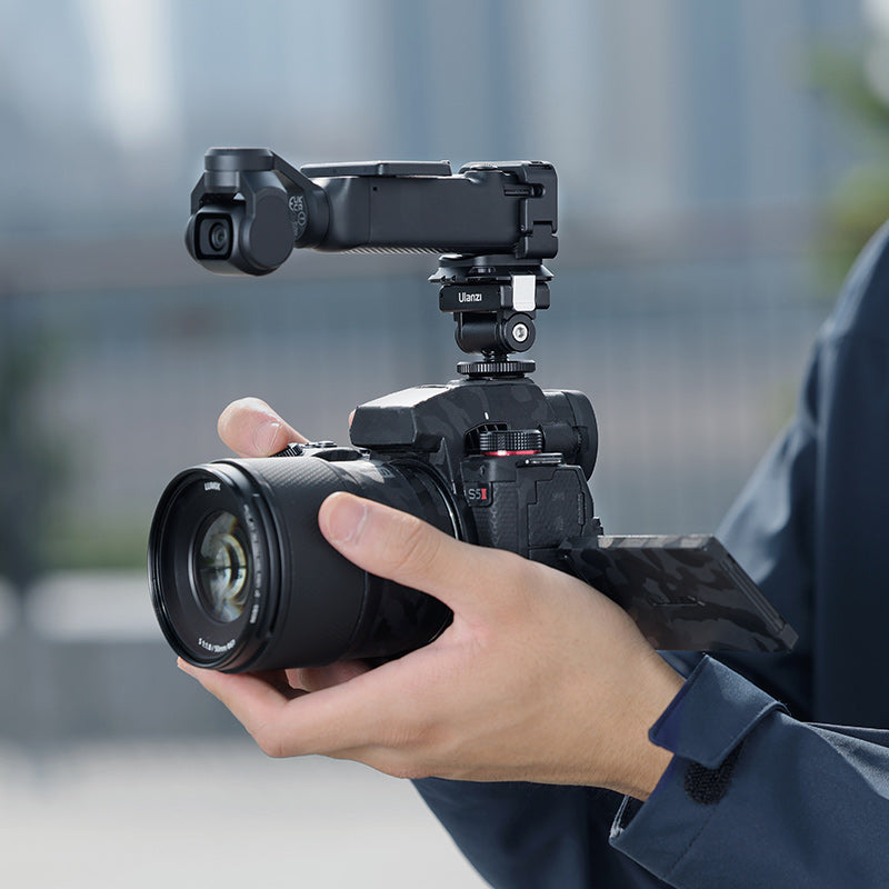 Ulanzi PK13 Adaptateur d’extension multifonction pour DJI Osmo Pocket 3 avec fixation rapide UKA, cage en aluminium pour montage d’accessoires avec filetage 1/4 pouce/adaptateur d’action/fixation