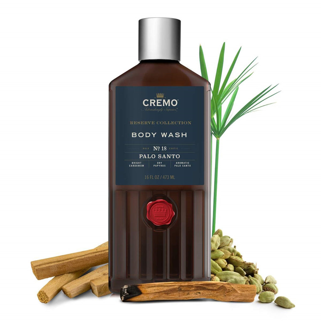 CREMO Reserve Collection - Gel Douche Palo Santo - Parfum Subtil - 473 ml