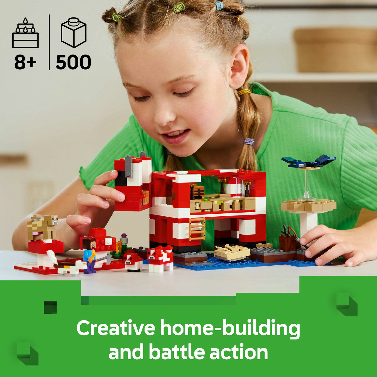 LEGO Minecraft Set de Construction de la Maison Mooshroom