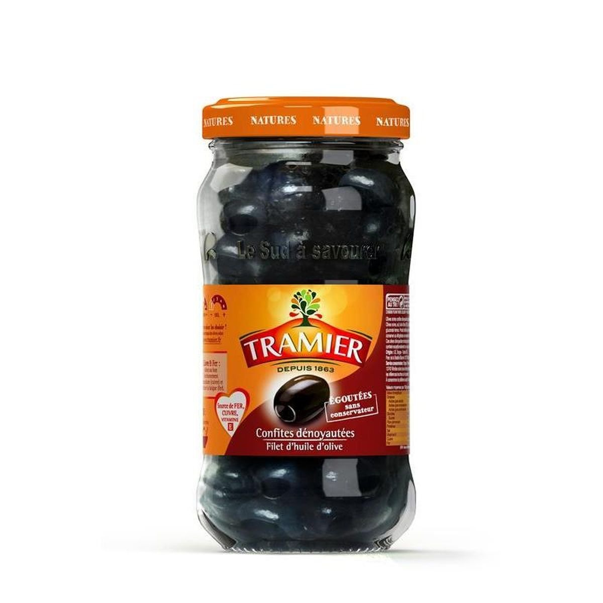 Tramier Olives noires dénoyautées, 150 g