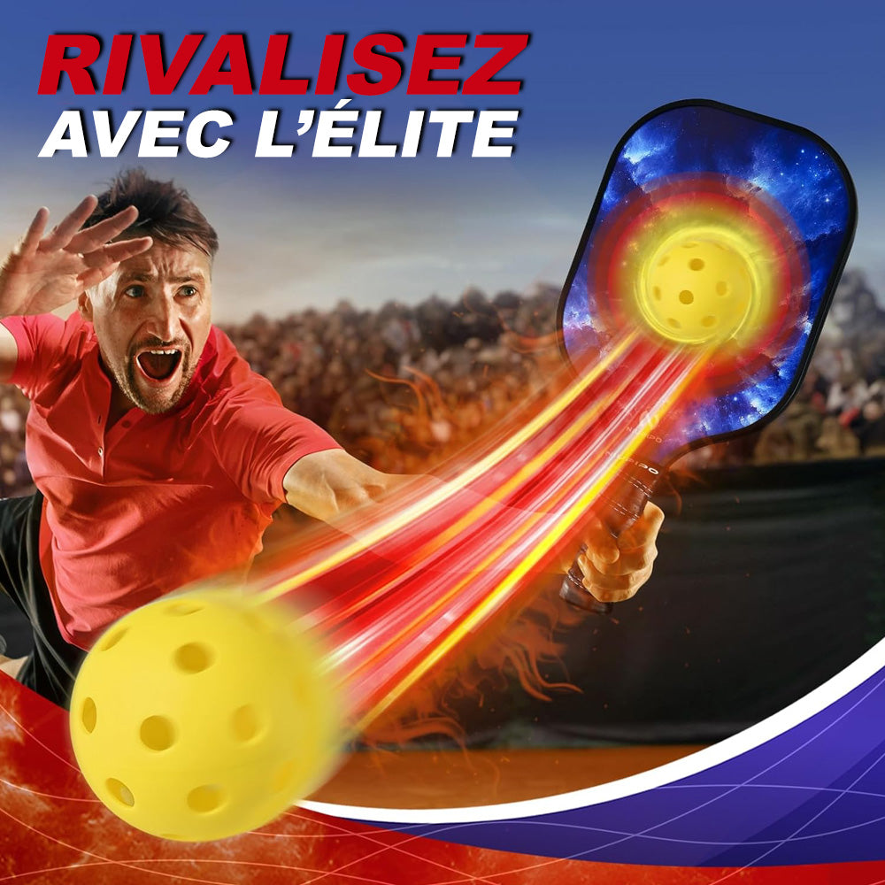 Niupipo Lot de 2 raquettes de pickleball MX-80, Matériau en fibre de verre, noyau en nid d’abeille en polypropylène, certifiées USAPA, conception légère, prise confortable, idéales pour joueurs débutants et intermédiaires