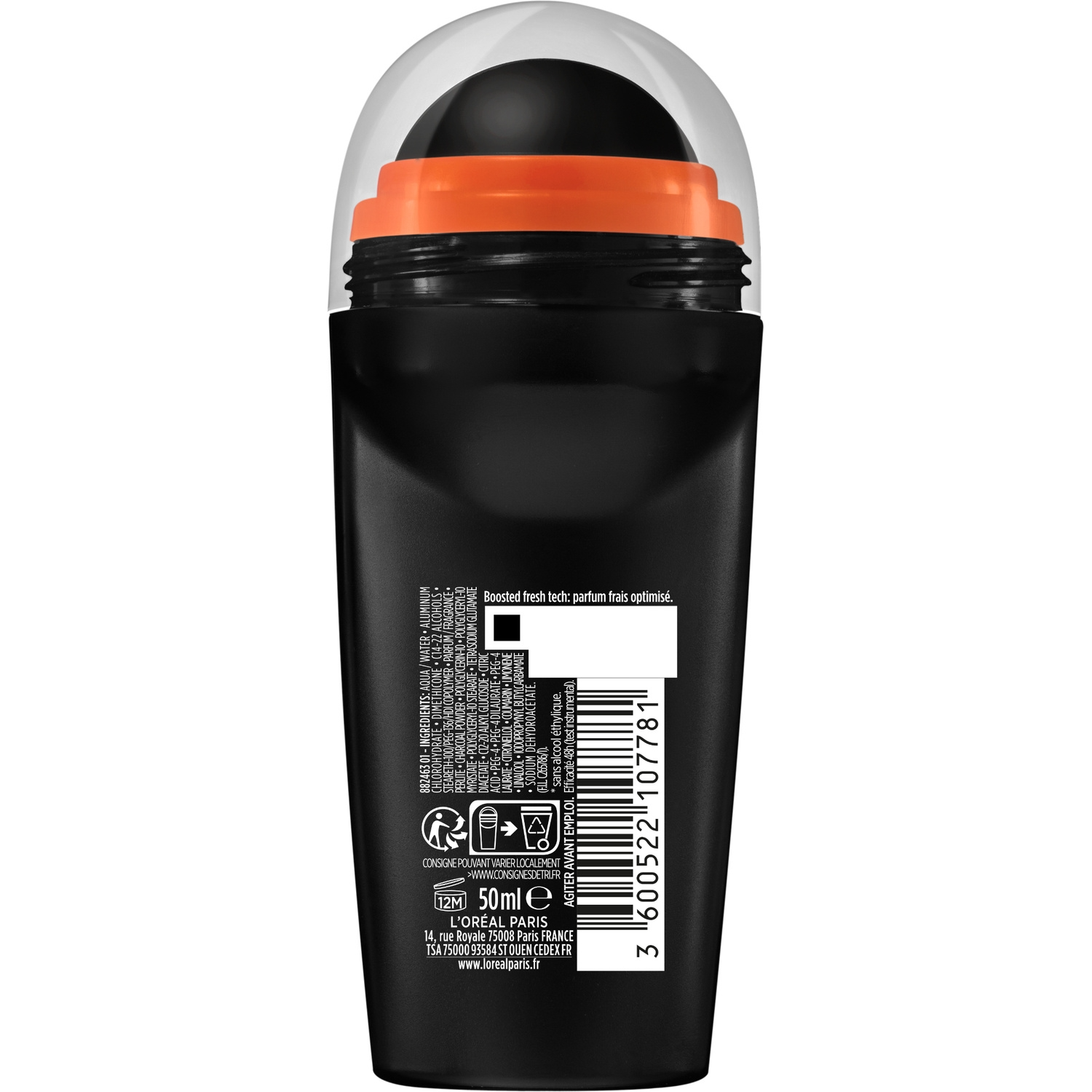 L'Oréal Paris MEN EXPERT Déodorant Bille Anti-Transpirant Carbon Protect 5-en-1 - 50ml