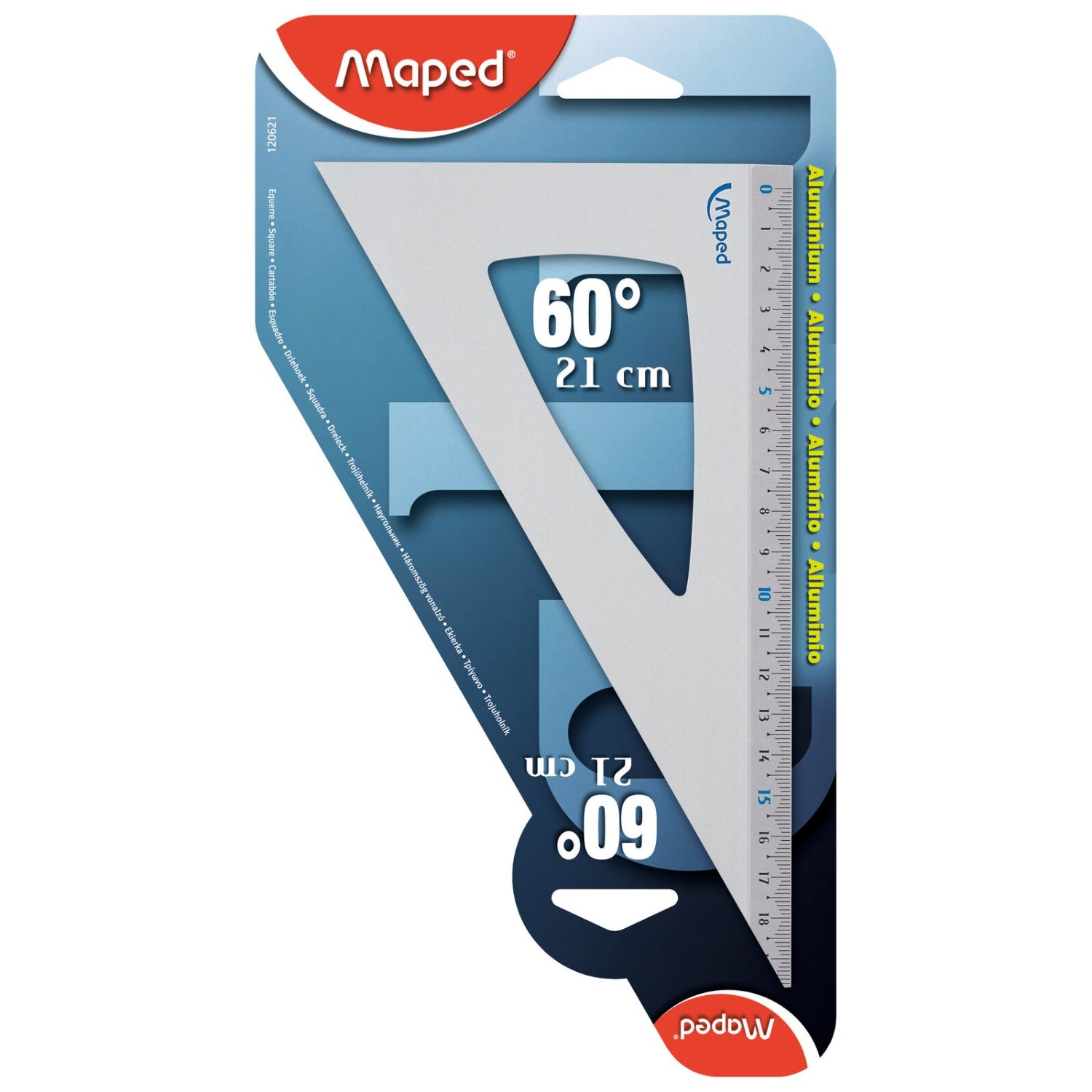 Maped Équerre en aluminium 60° 21 cm argent