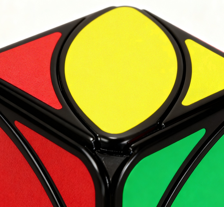 GAN Cube modifié en forme de feuille d'érable, conception traditionnelle avec autocollants, jouet casse-tête fantaisie