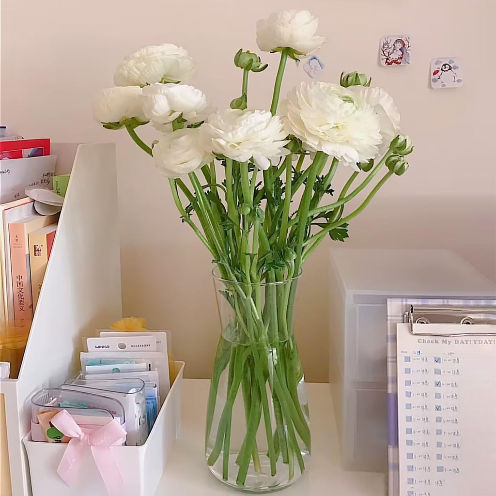 INPROB Vase en verre transparent - 20 cm