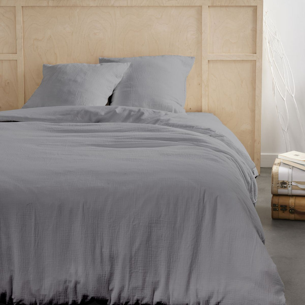 TODAY Couvre-lit taille Queen en gaze de coton acier