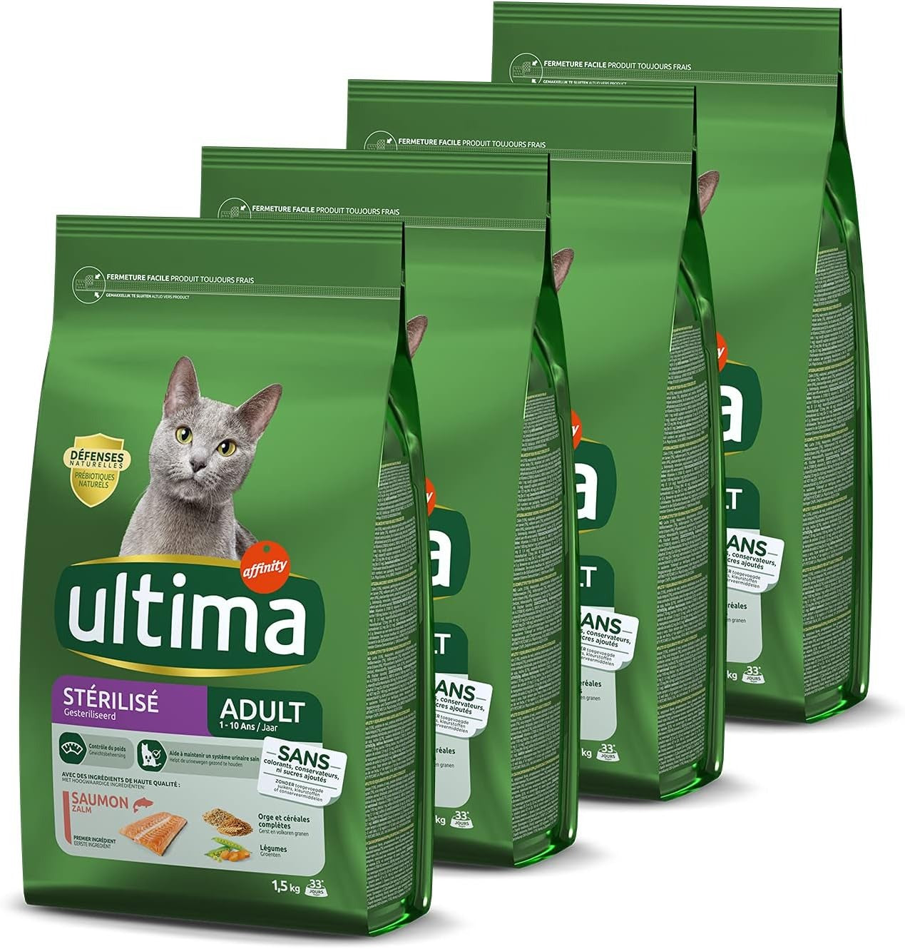 ULTIMA Croquettes pour Chat Adulte Stérilisé au Poulet 1,5 kg