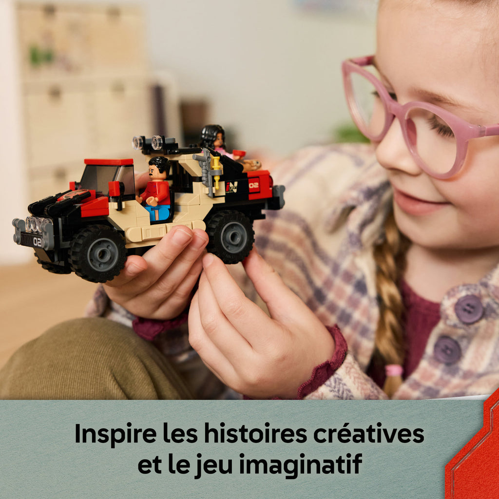 LEGO Jurassic World 76972 Le vélociraptor et l’évasion en 4x4