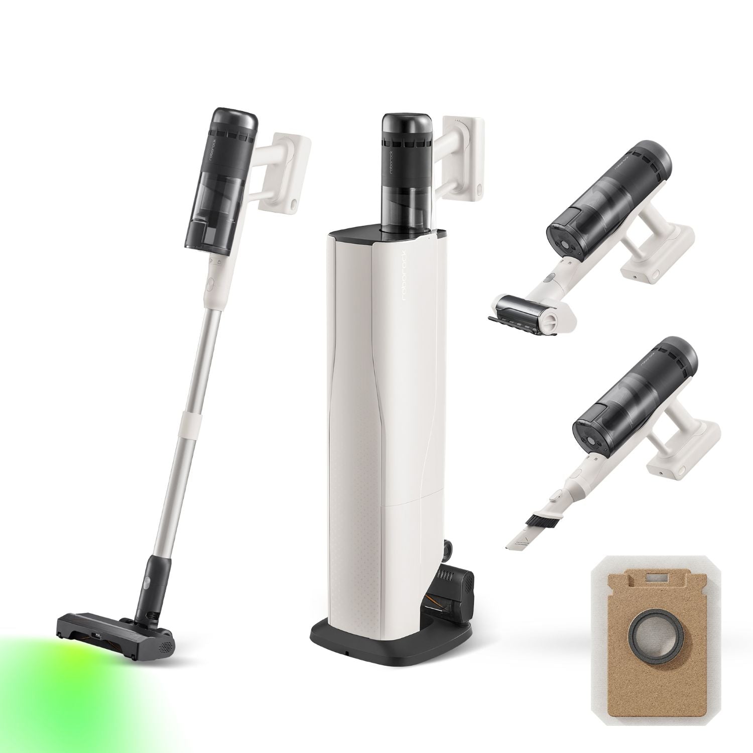 roborock H60 Hub Pro Aspirateur sans fil avec station de vidage automatique, puissance d'aspiration de 170 AW pour tapis et sols durs, autonomie de 80 minutes, brosse anti-emmêlement