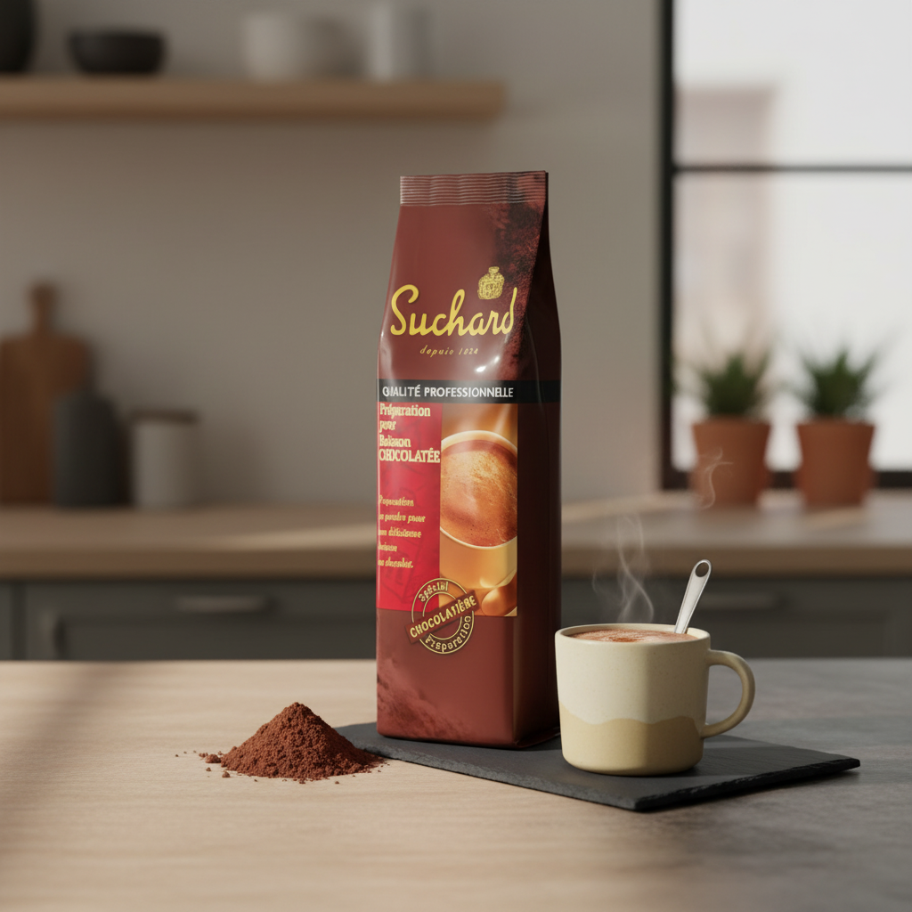 Suchard chocolat chaud instantané en poudre, 20% de cacao, 1 kg