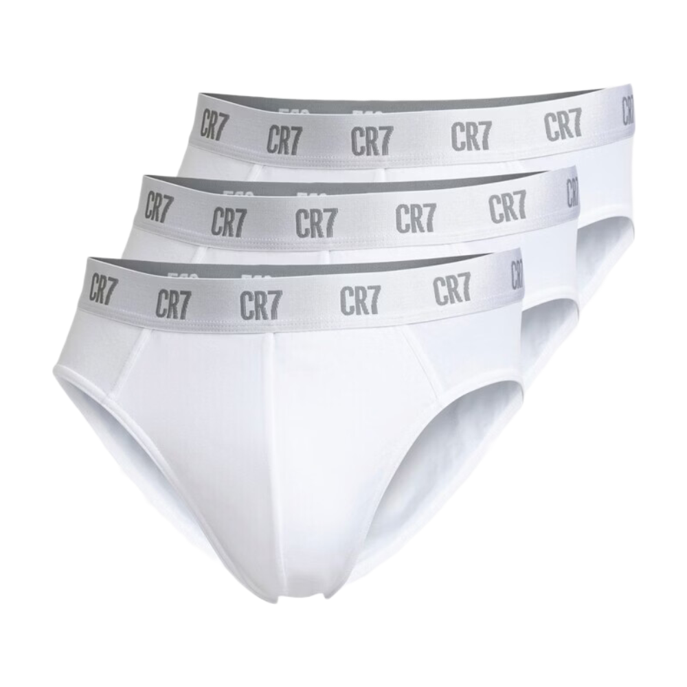 CR7 Lot de 3 Slips Blanc