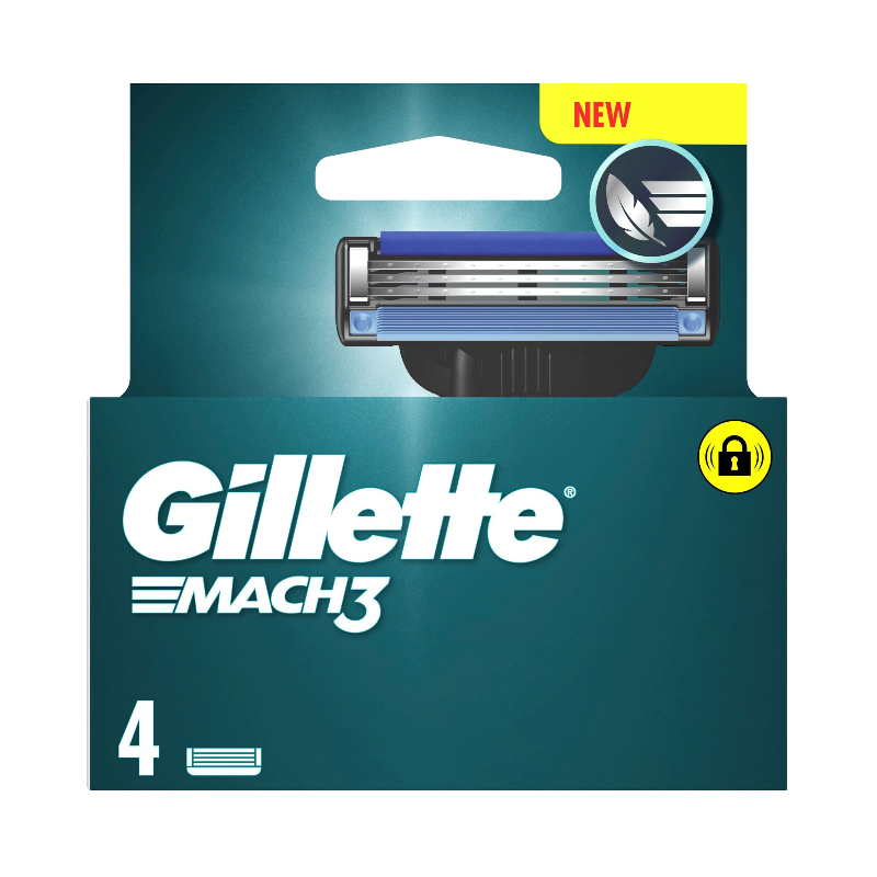 Gillette Mach3 - Cartouches de rasoir - Lot de 4