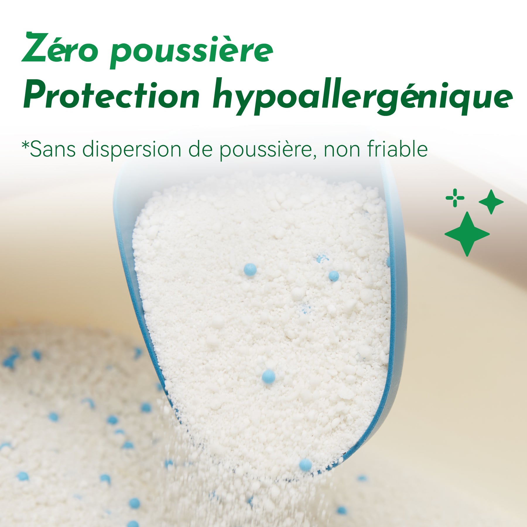 Meowmagic Litière pour chat, mélangeable avec toute autre litière pour éviter que les pattes ne collent, (cassave naturelle), 6 x 2,5 kg