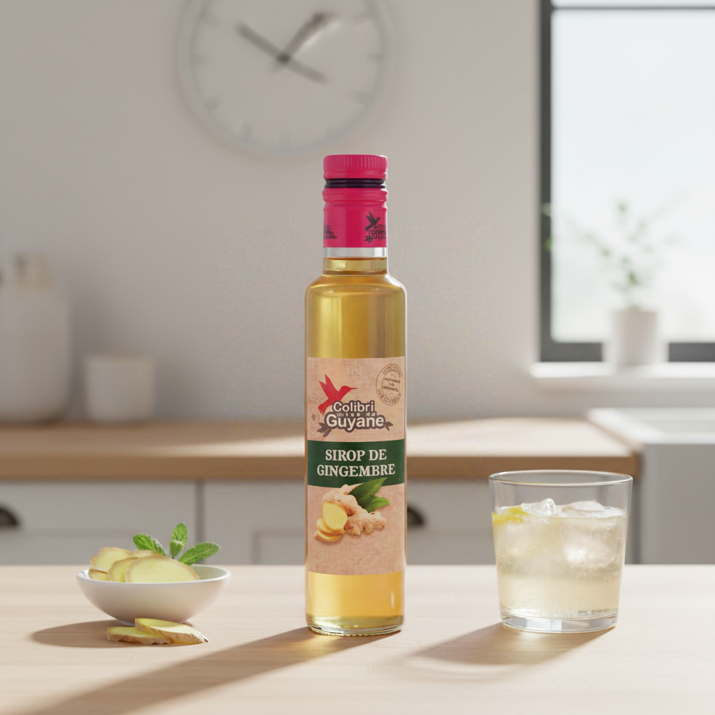 DÉLICES DE GUYANE Sirop saveur gingembre - 25 cl