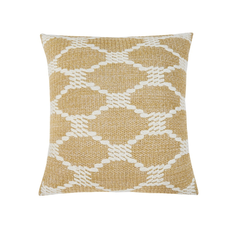MEROPE, Housse de coussin en toile PE/Polyester, 50x50 cm, kaki/blanc, 1 pack