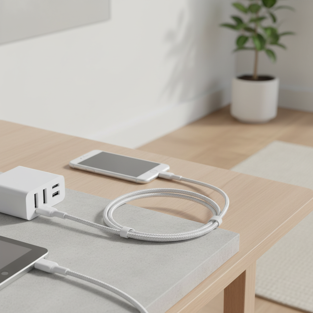 Belkin BoostCharge câble à gaine tressée USB-C vers USB-C - 15 cm - blanc