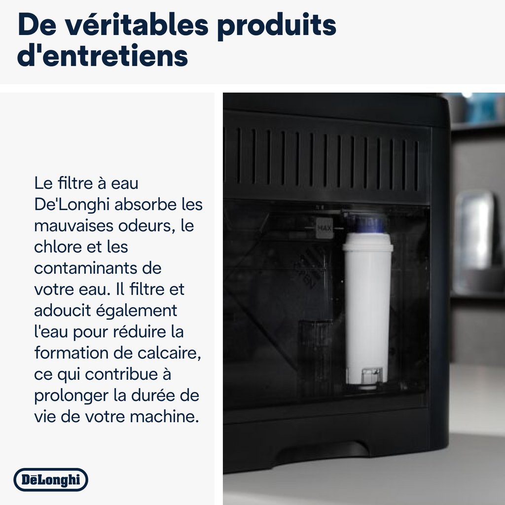 DELONGHI Accessoires Café, Filtre à Eau Adoucisseur, DLSC002, Blanc