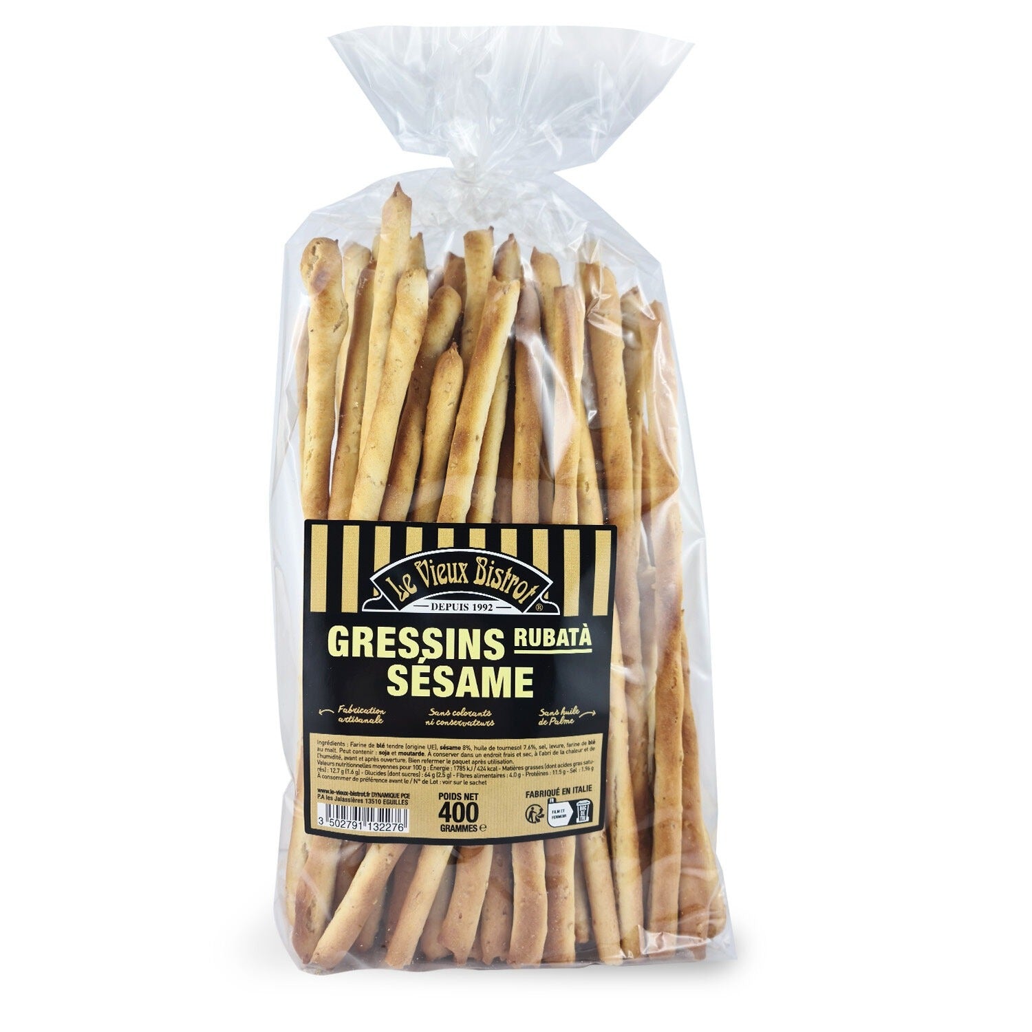 LE VIEUX BISTROT Gressins Rubata au Sésame le sachet de 400 g