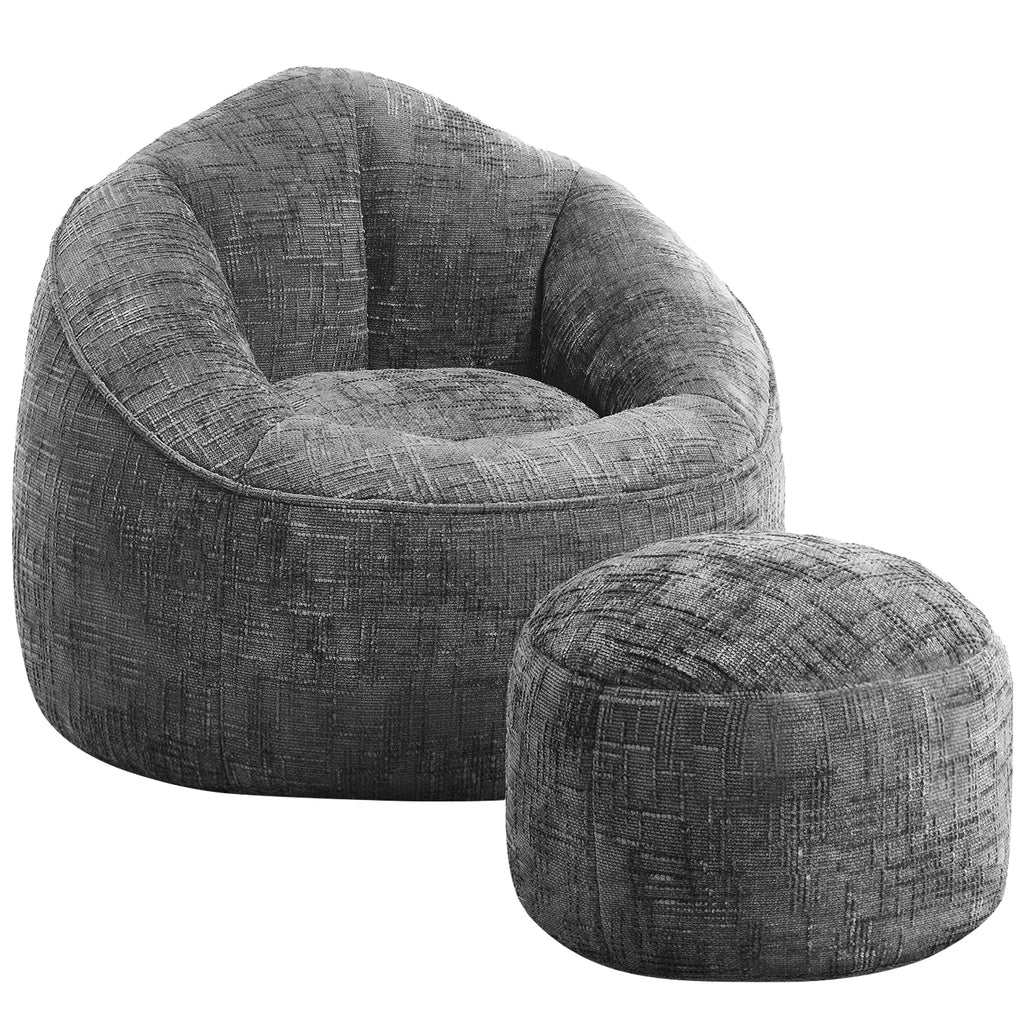 GTIMEX Fauteuil, Canapé Gamer avec Repose-pieds, 97 x 93 x 77 cm, Capacité de charge statique : 135 kg, Doux et résistant, avec garnissage en mousse à mémoire de forme granulaire