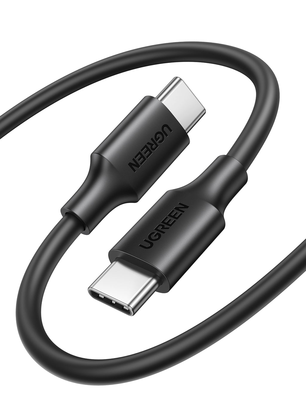 UGREEN Câble USB 2.0 Type-C M-M rond nickel noir, 1,5 m