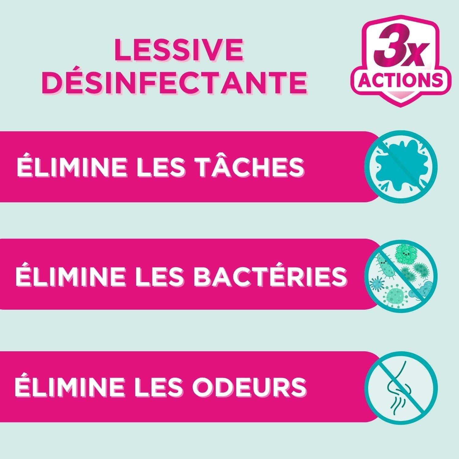 Sanytol Lessive liquide désinfectante, Parfum frais floral, Bouteille, 1,7 L, 34 lavages