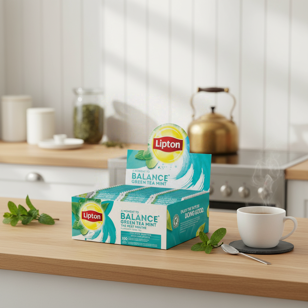 LIPTON Coffret Thé vert menthe 100 sachets