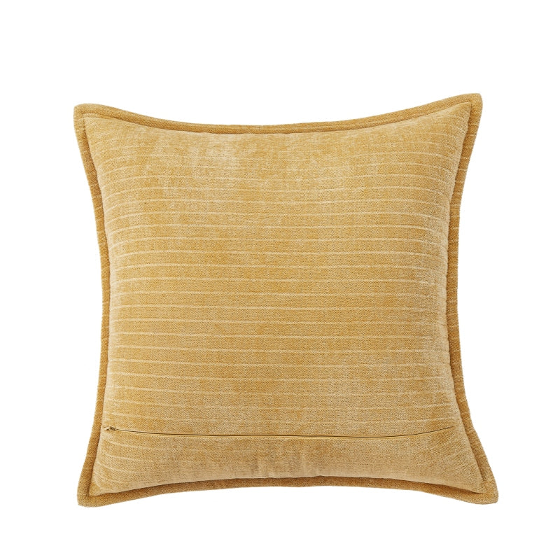 MEROPE, Housse de coussin classique en polyester multicolore, 50x50 cm, jaune, 1 pack