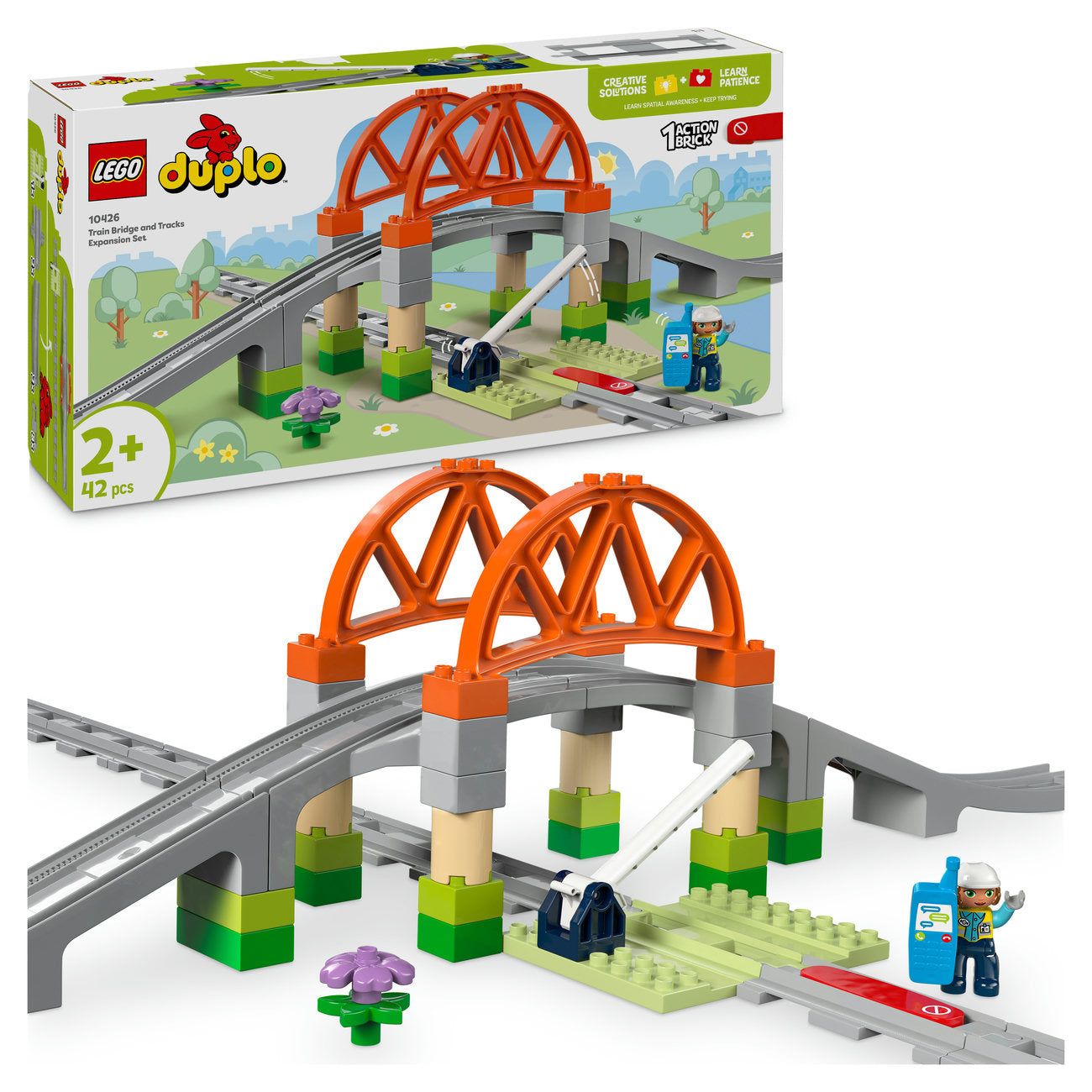 LEGO DUPLO Town Set d'extension pont de train et voies