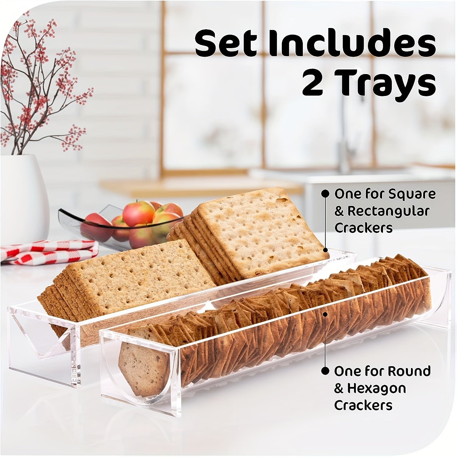 YumiPLUS Présentoir à desserts en plastique 2 niveaux, lot de 1