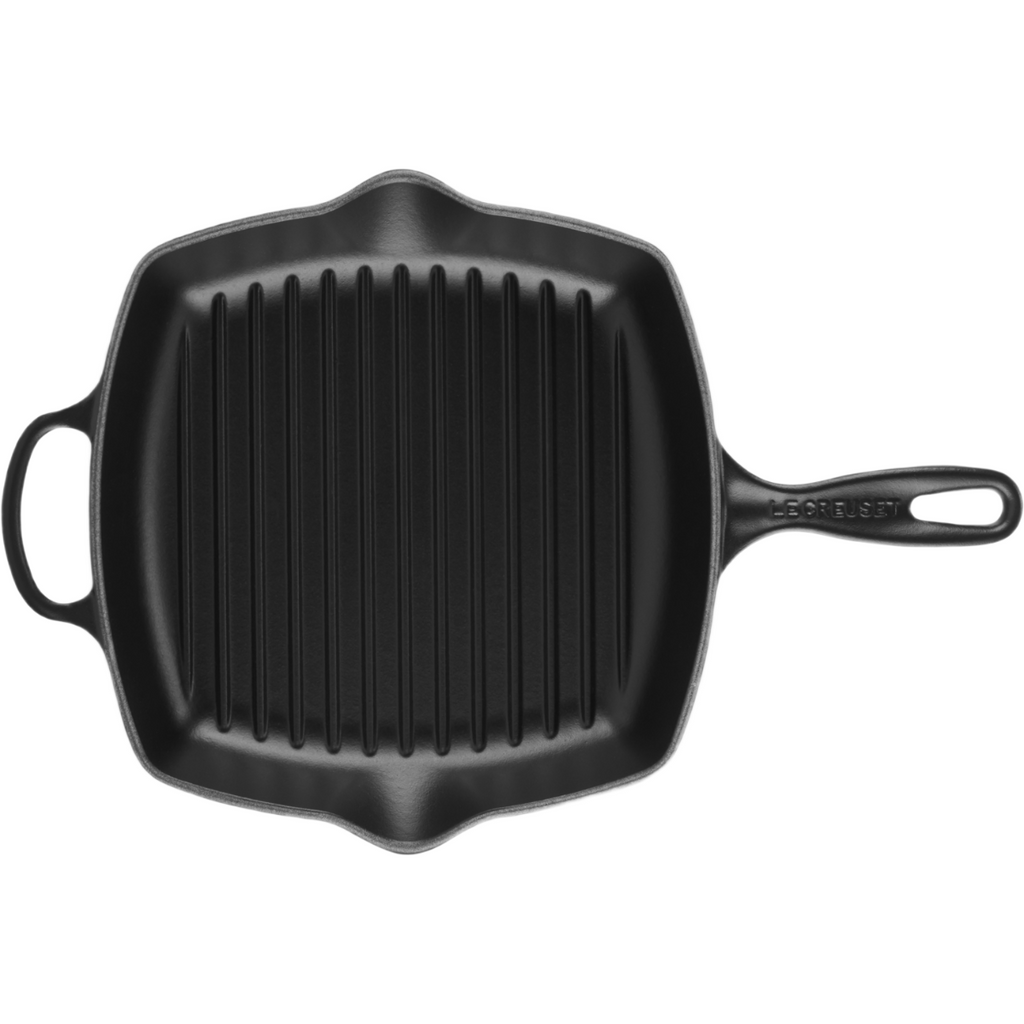 Le Creuset Skillet carré en fonte émaillée noir satiné - 26 cm