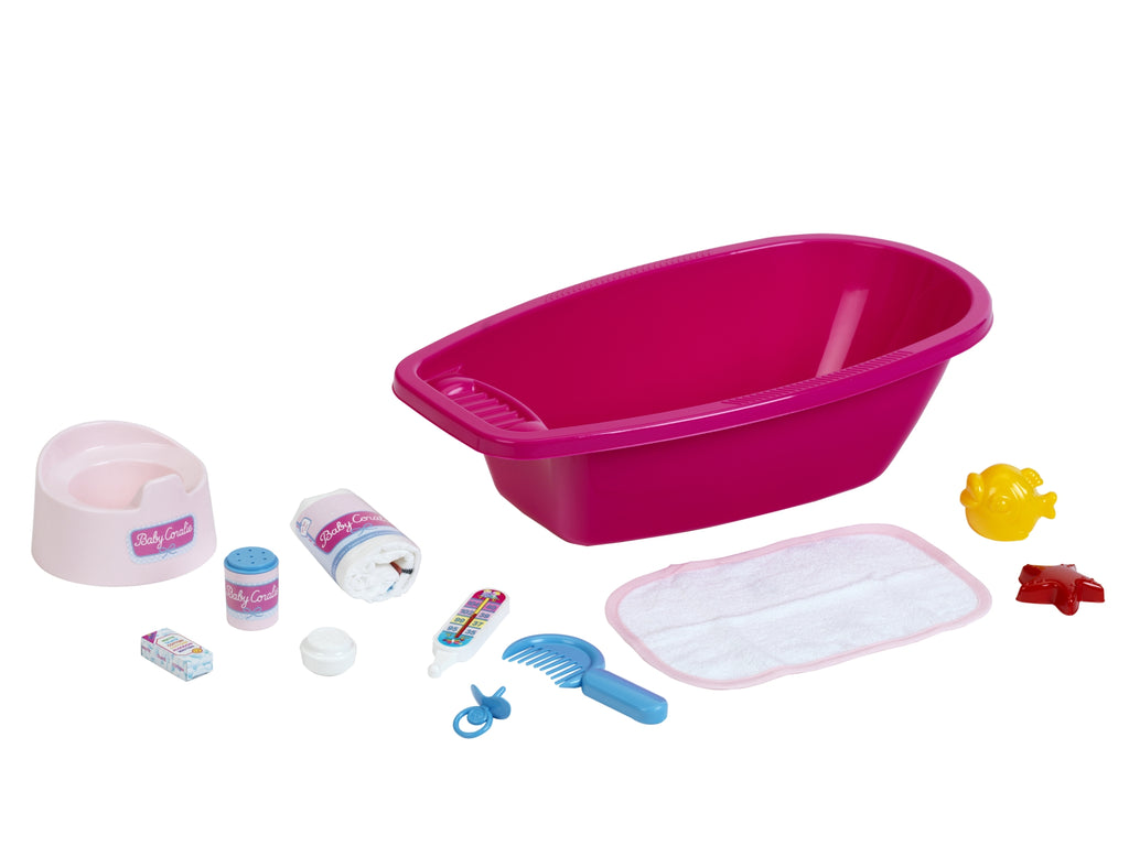 Theo Klein 1663 Baby Coralie Grande baignoire de bébé avec accessoires