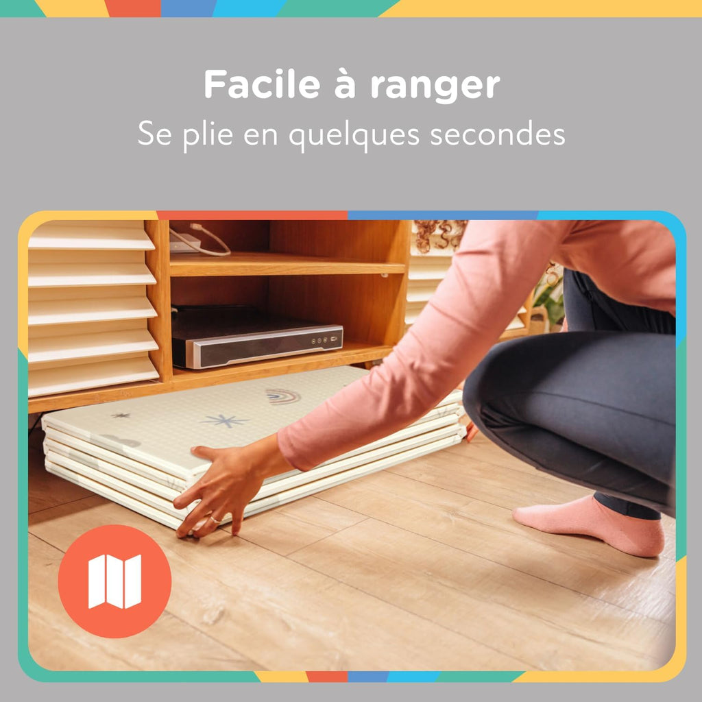 Nuby Tapis d'éveil réversible - Arc-en-ciel
