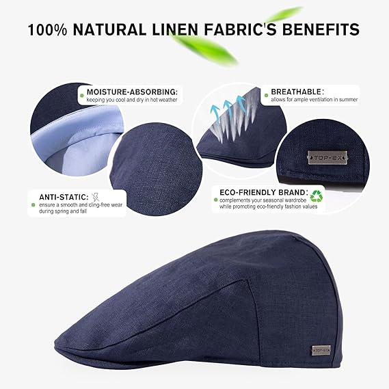 TOP-EX Casquette imperméable réglable avec protection solaire et saharienne, taille M/L - Navy