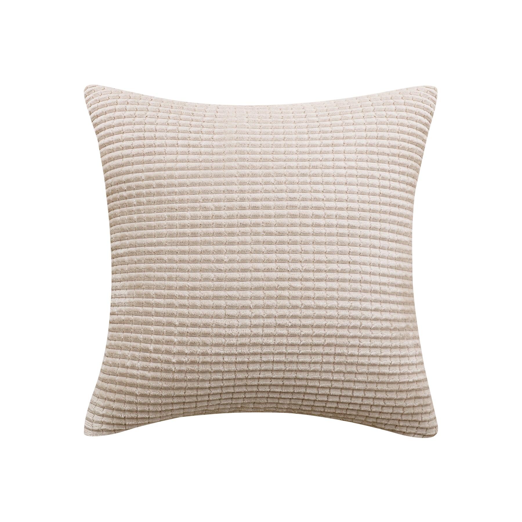 Deconovo Housse de coussin en velours coloris beige 45 x 45 cm - 1 pièce