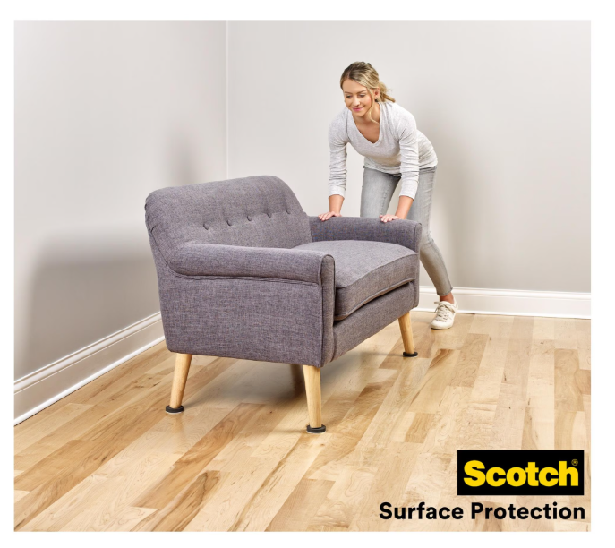 Scotch® Patin glisseur tout terrain adhésif Gris métal Ø 80 mm