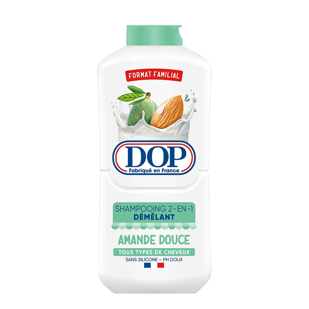 DOP Shampooing 2 en 1 Démêlant Amande Douce Format Familial 500ml