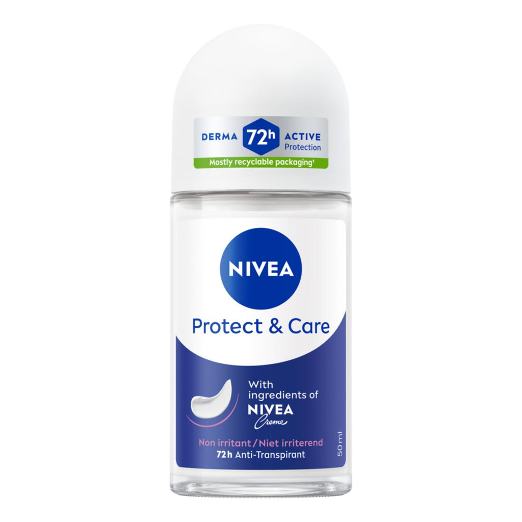 NIVEA Déodorant Femme Aisselles Protect & Care Protection 72h Bille 50ml
