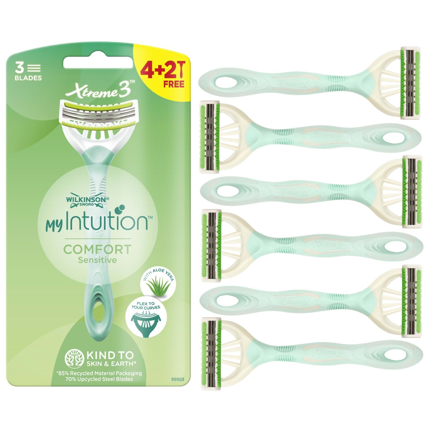 WILKINSON SWORD myIntuition Xtreme 3 - Rasoirs Jetables Sensitive Comfort - x4