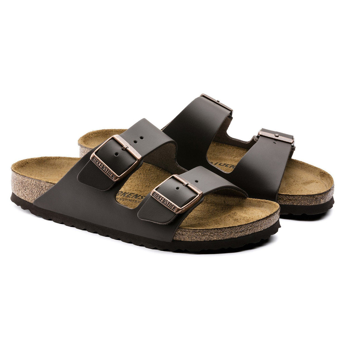 Birkenstock Arizona Cuir naturel Marron foncé