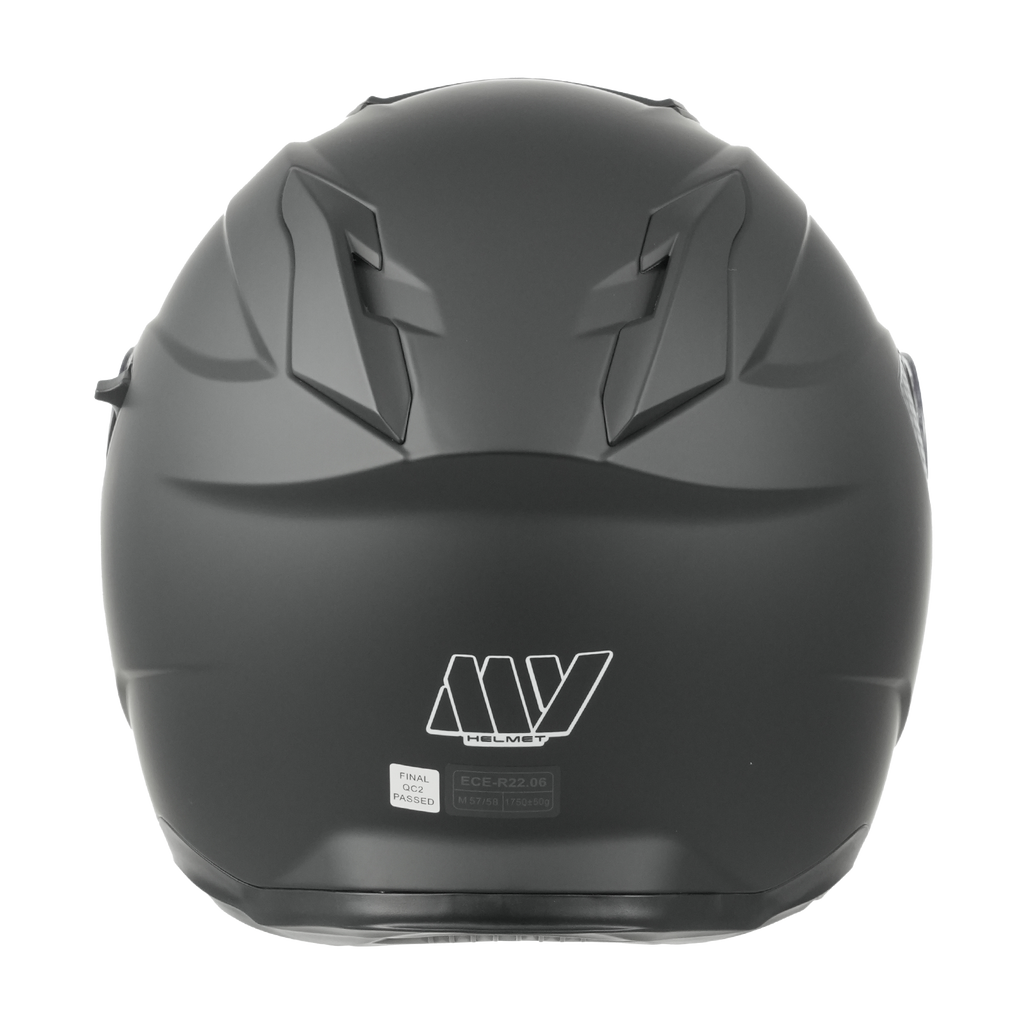 MY-935 Casque de moto intégral modulaire à visière relevable, certifié ECE 22.06, casque de moto à double visière, unisexe pour hommes et femmes, titane mat, taille XL