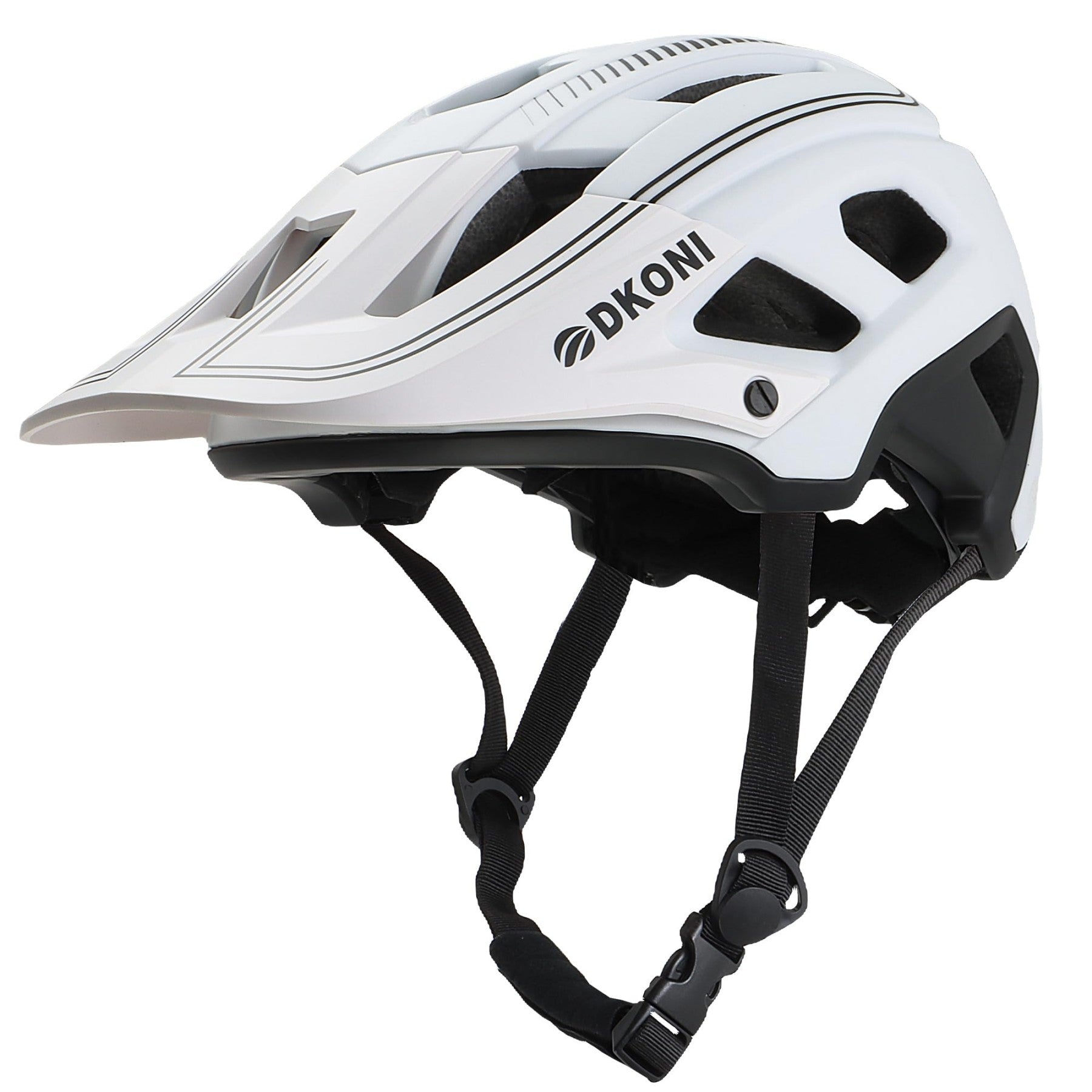DKONI HS-062 Casque de vélo de montagne adulte noir/blanc - Taille L 56-61 cm